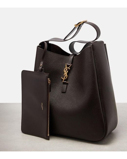 Saint Laurent Black Schultertasche Le 5 A 7 Supple Large Aus Leder