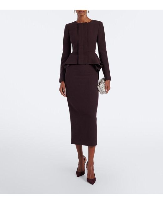Roland Mouret Purple Peplum Crepe Jacket