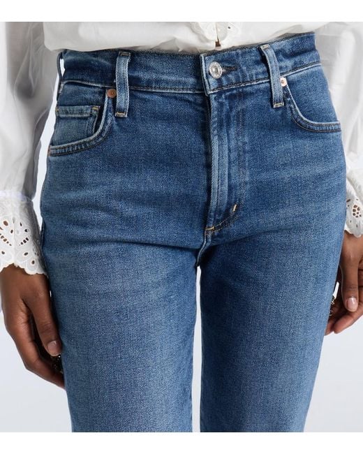 Citizens of Humanity Blue Lilah High-Rise Flared Jeans