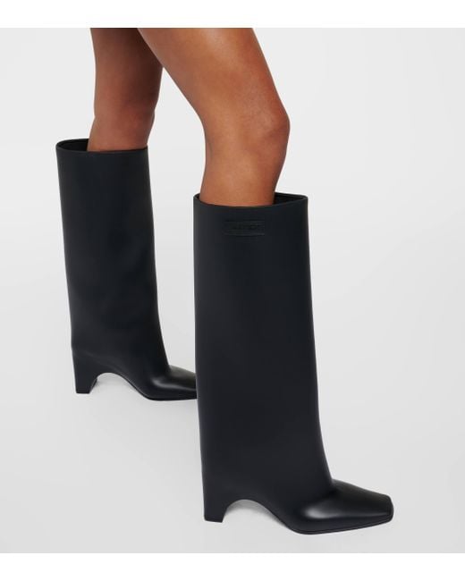 Coperni Black Rubber Bridge Knee-high Boots