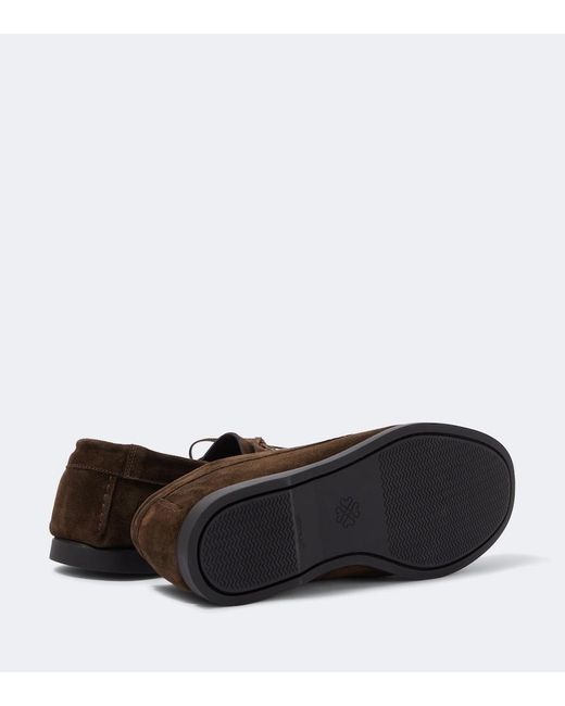 Saman Amel Brown City Moc Suede Boat Shoes for men