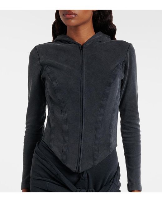 Balenciaga Gray Cotton Jersey Hoodie