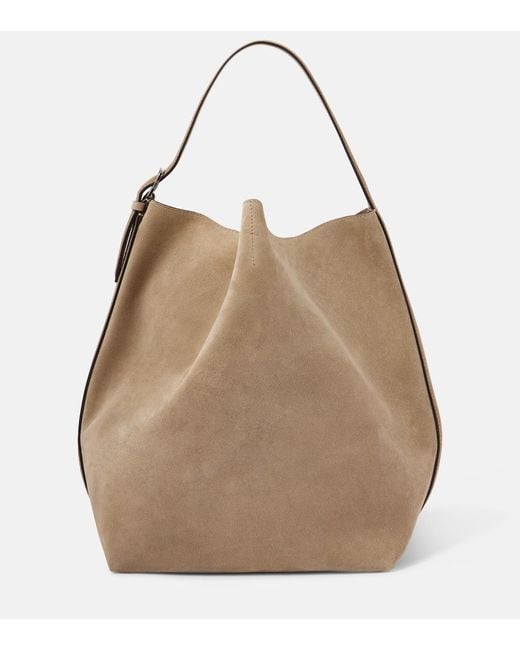 Totême  Natural Tote Bag Aus Veloursleder