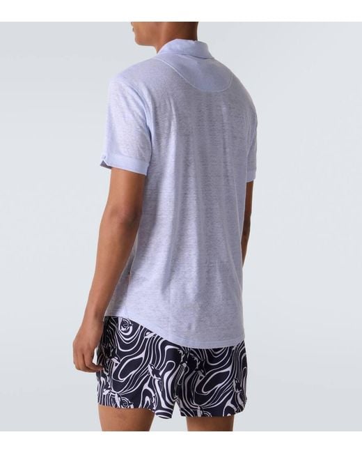 Polo Sebastian di Orlebar Brown in Blue da Uomo