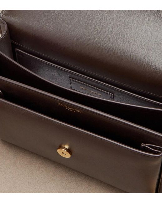 Saint Laurent Black Cassandre Leather Shoulder Bag