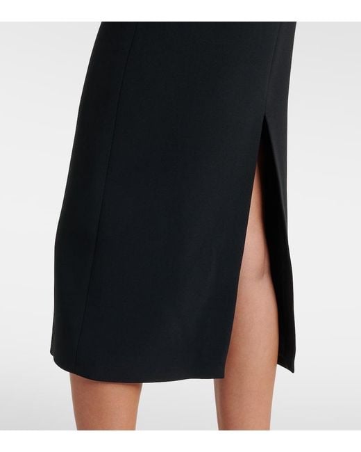 David Koma Black Feather-Trimmed Cocktail Dress