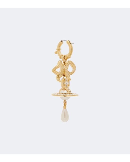 Vivienne Westwood White Rigoberta Embellished Faux Pearl Earrings