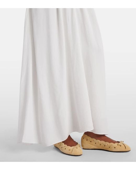 Isabel Marant White Freda Broderie Anglaise Maxi Dress