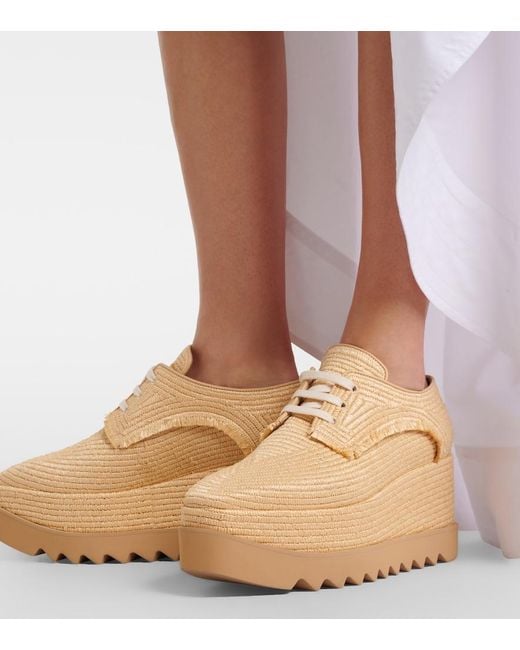 Stella McCartney Natural Elyse Woven Platforms