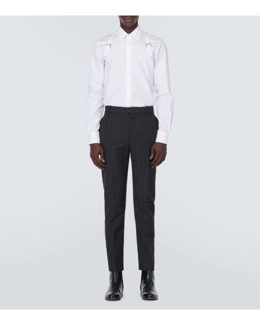Chemise Harness en coton Alexander McQueen pour homme en coloris White