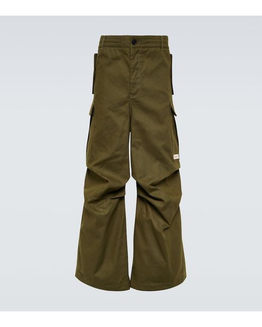 Marni Green Cotton-blend Gabardine Cargo Pants for men