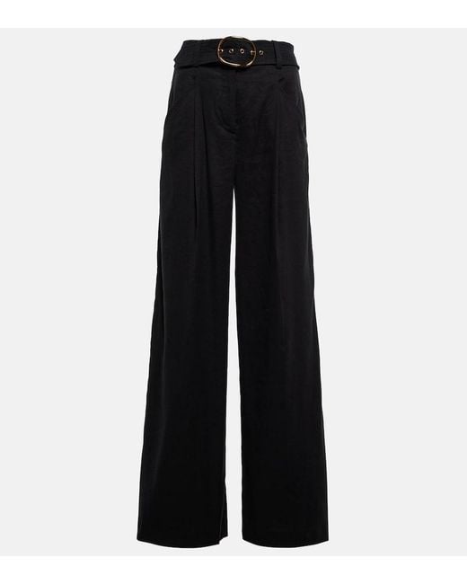 Veronica Beard Black Rimini Belted Pants