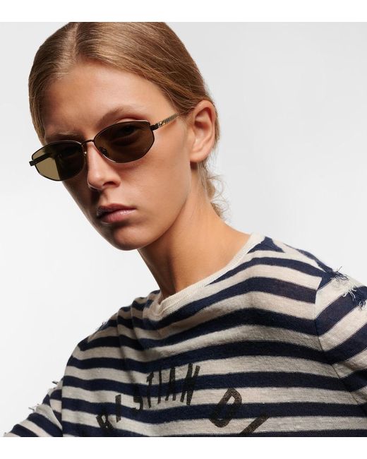 Dior Metallic Diorcannage B1U Oval Sunglasses