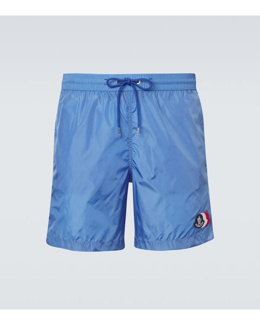 Moncler Blue Archivio Swim Trunks for men
