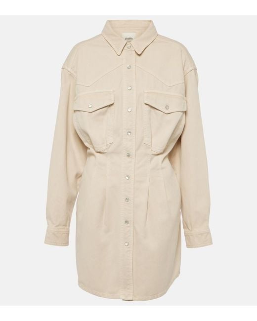 Isabel Marant Natural Liliko Twill Shirt Dress