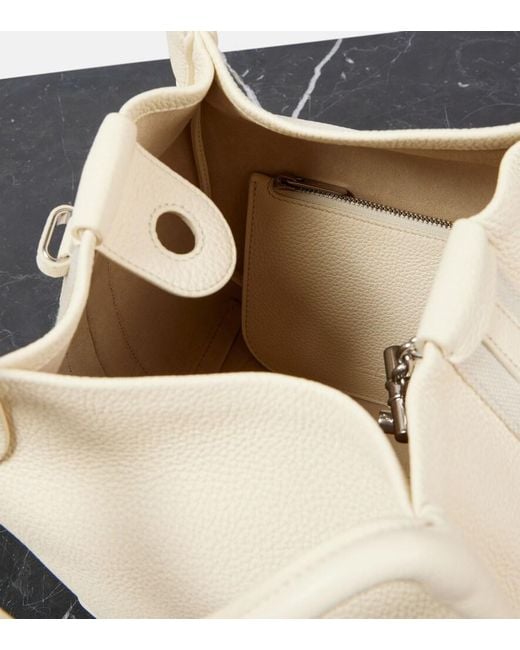 Loro Piana Natural Bale Small Leather Shoulder Bag