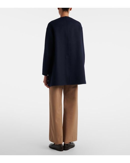 Max Mara Brown Cotton-Blend Wide-Leg Pants