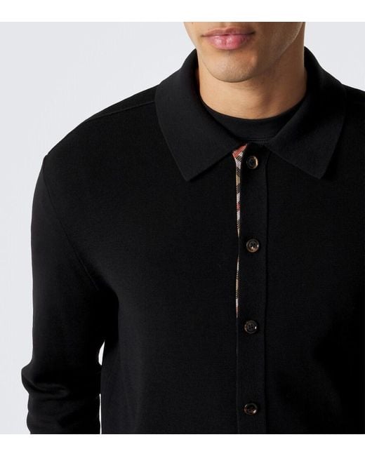 Burberry Black Wool-Blend Cardigan for men