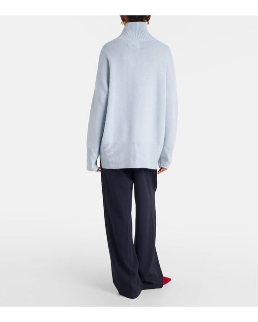 Lisa Yang White Oversize-Pullover Heidi Aus Kaschmir