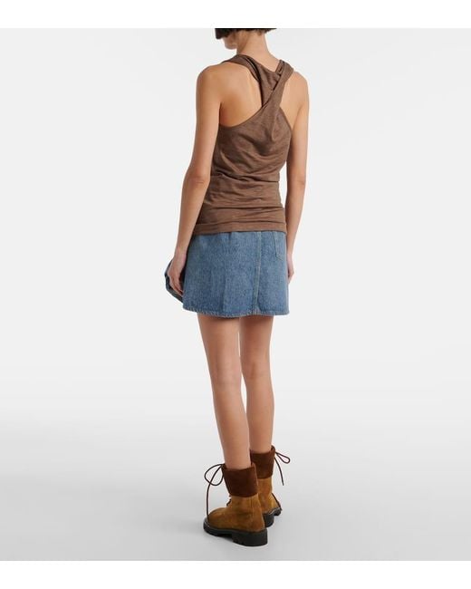 Loewe Brown Wool-Blend Anagram Tank Top