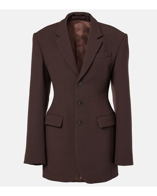 Wardrobe NYC Brown Wool Blazer