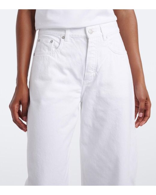 Alaïa White Barrel-Leg Jeans