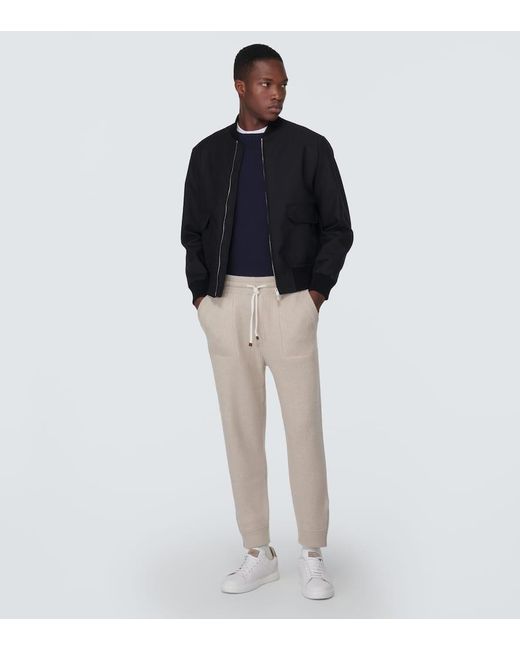 Brunello Cucinelli Natural Cashmere Sweatpants for men