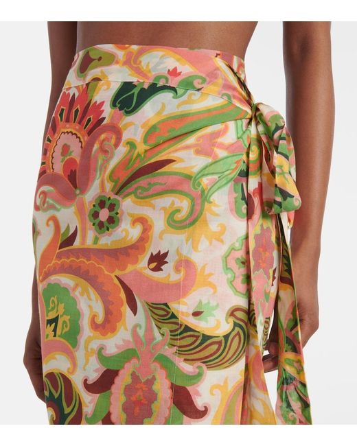 Etro Metallic Floral Cotton And Silk Beach Cover-Up