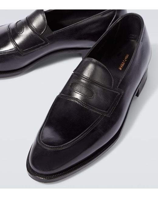 John Lobb Loafers Montgomery Aus Leder in Black für Herren