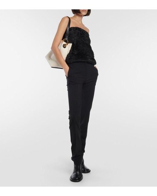 J.W. Anderson Black Cropped Tube Top