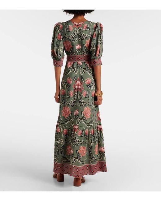 Farm Rio Multicolor Arabesque Floral Maxi Dress