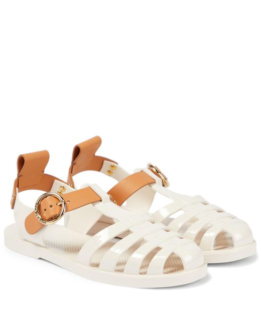 See By Chloé Multicolor Millye Leather-trimmed Sandals
