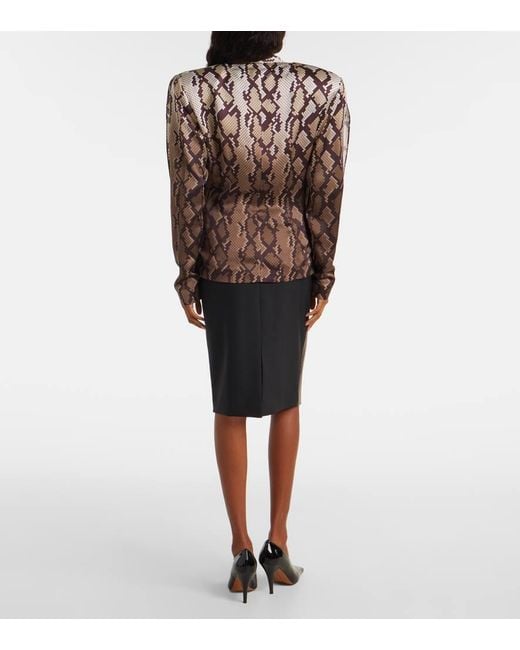Stella McCartney Brown Snake-Effect Top