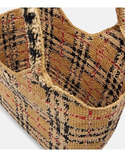 Shopper Check Large di Burberry in Metallic