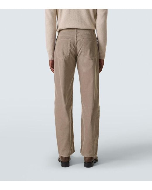 The Row Gray Rossen Cotton Corduroy Straight Pants for men