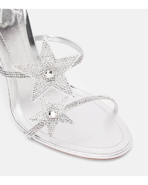 Sandales Cleo 105 En Satin A Ornements Rene Caovilla en coloris White