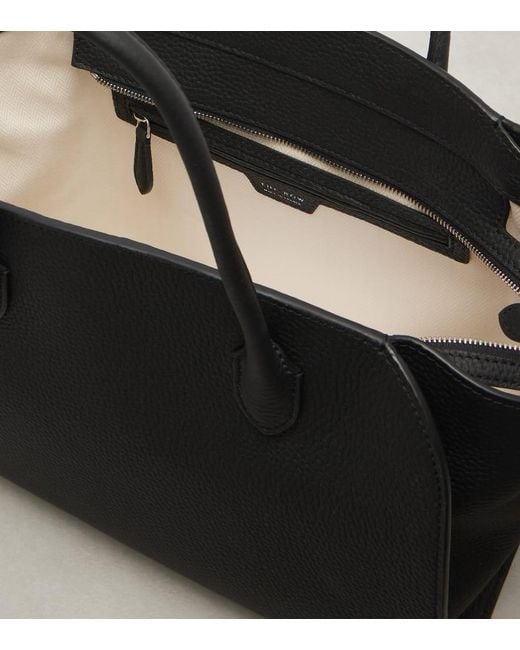 The Row Black Marlo 12 Leather Tote Bag