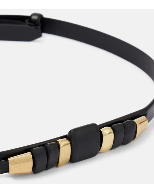 Isabel Marant Black Raissa Beaded Leather Belt