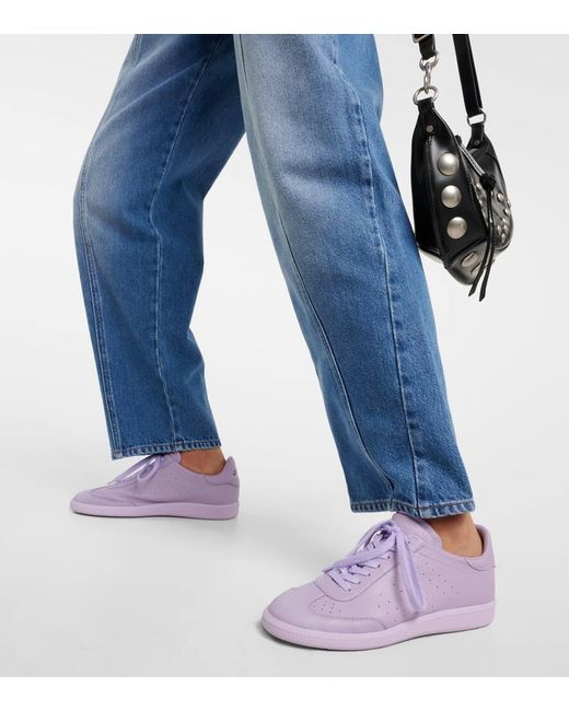 Isabel Marant Purple Kaycee Leather Sneakers