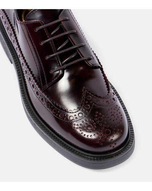 Tod's Black Leather Brogues