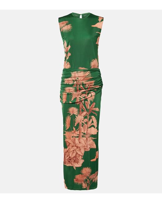 Johanna Ortiz Green Finding The Way Floral Maxi Dress
