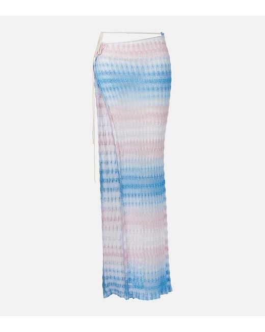 Missoni Blue Gradient Wrap Skirt