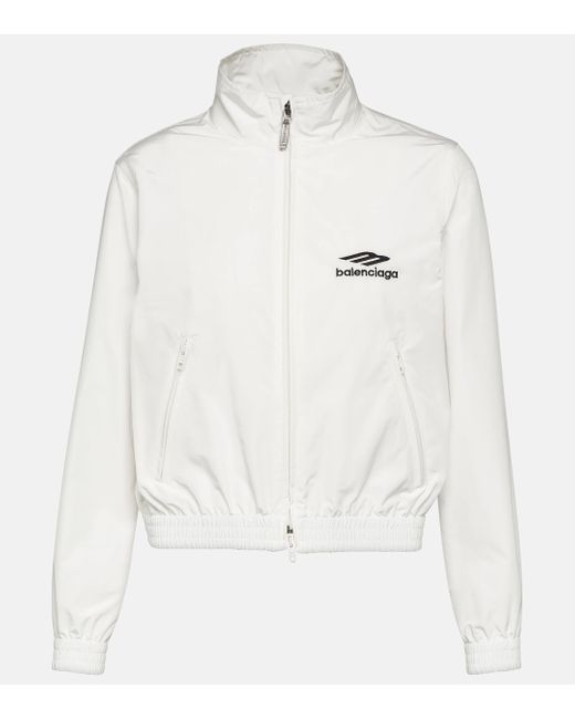 Balenciaga White 3b Sports Icon Track Jacket