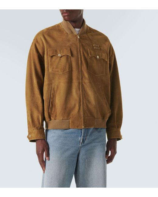 Bomber di Miu Miu in Brown da Uomo