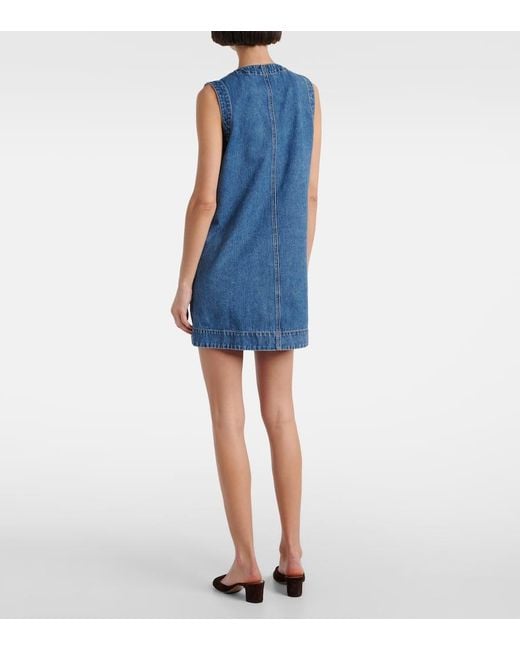 Veronica Beard Blue Oakley Denim Minidress