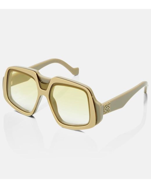 Loewe Metallic Collage Anagram Square Sunglasses