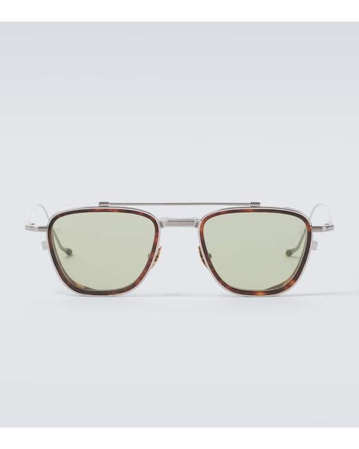 Jacques Marie Mage Brown Ayrton Senna 1992 Aviator Sunglasses for men
