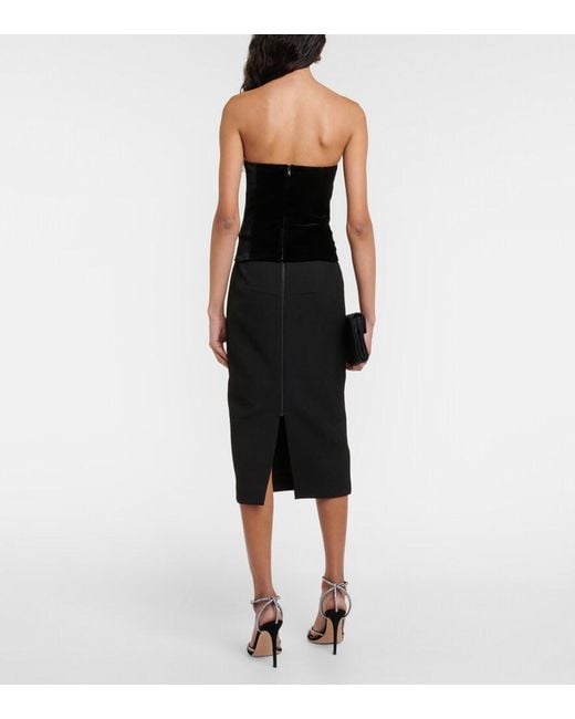 Roland Mouret Black Velvet Bustier