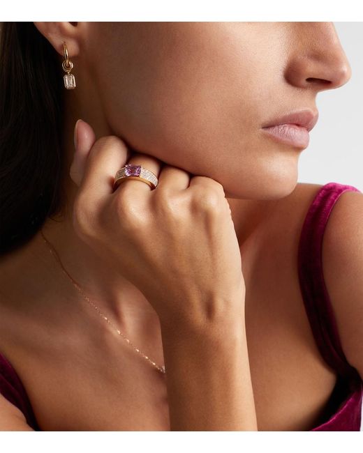 Anita Ko White 18Kt Ring With Sapphire And Diamonds