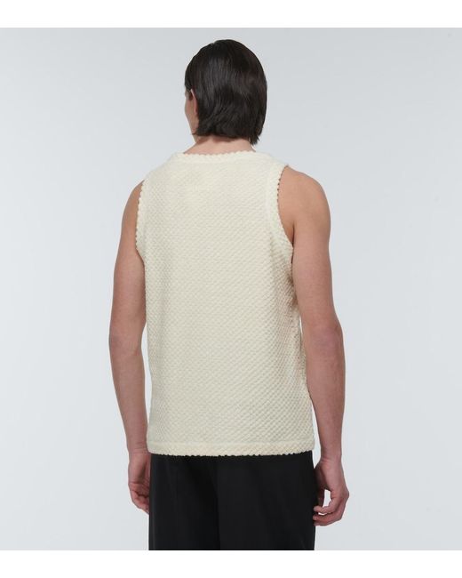 Jil Sander White Cotton-Blend Tank Top for men